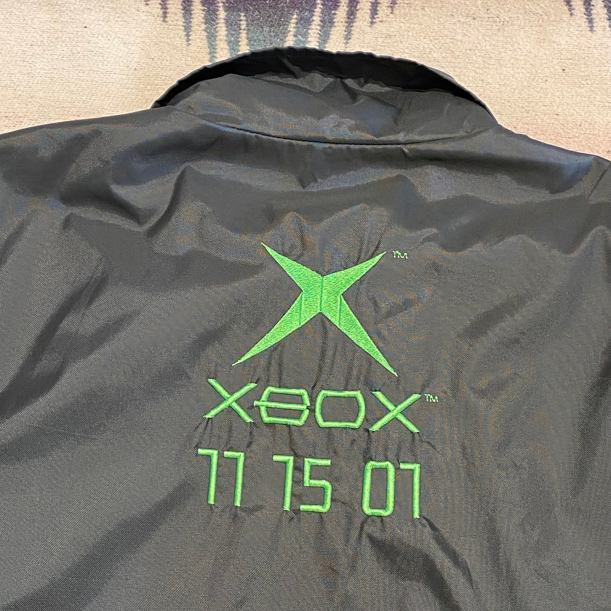 2000s 2001 Y2K XBox Video Game Nylon Windbreaker Vest Jacket Size L/XL