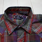 1990s/2000s W-B Westernwear Short Sleeve Plaid Snaps Western Shirt Size XL