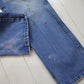 2000s Wrangler 13MWZ Distressed Faded Blue Denim Jeans Size 34x30