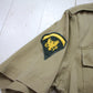 1950s US Military Shortsleeve Twill Khaki Uniform Shirt Size M