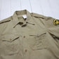 1950s US Military Shortsleeve Twill Khaki Uniform Shirt Size M