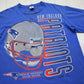 1990s 1995 Riddell New England Patriots Helmet NFL Football T-Shirt Made in USA Size L