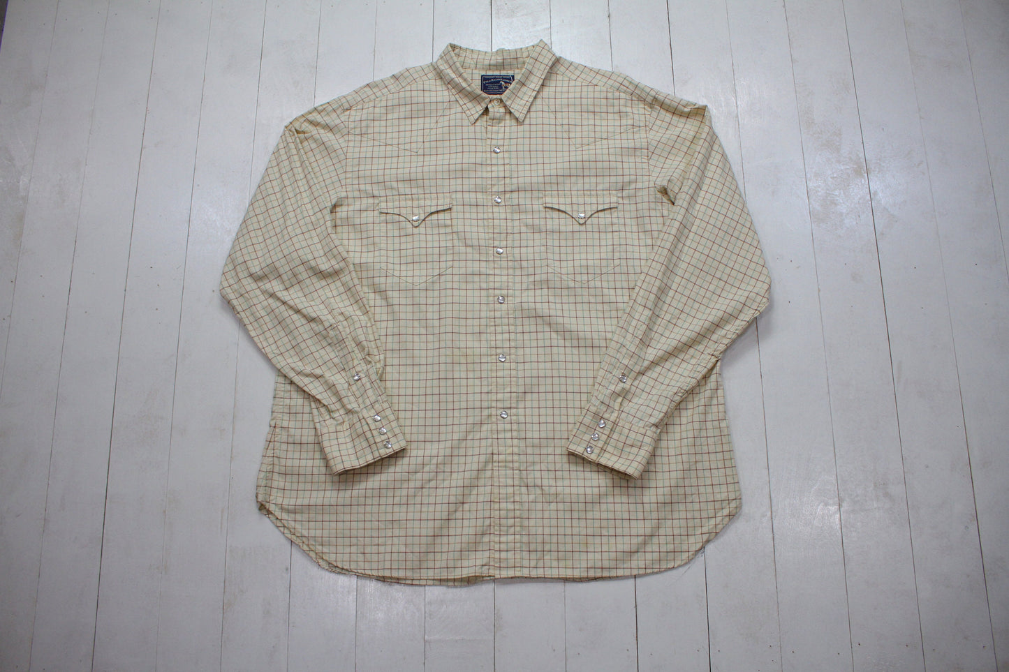 1990s Polo Ralph Lauren Equestrian Apparel Pearl Snap Closure Western Shirt Size XXL