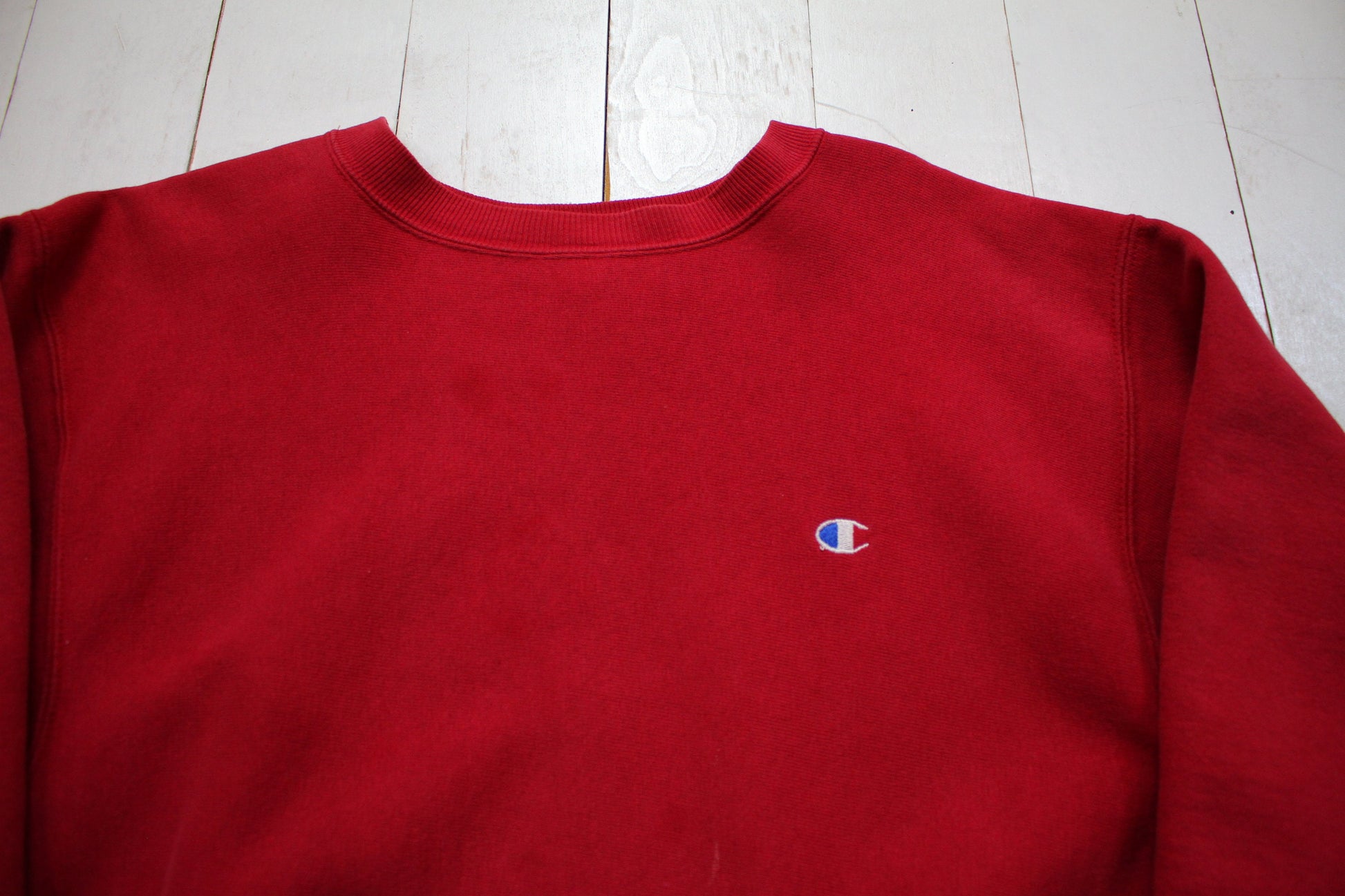 1990s Champion Reverse Weave Light Pink Red Sweatshirt Made in USA Size L