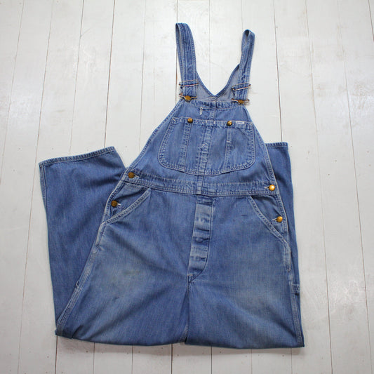 1970s Lee Jeans Denim Overalls Made in USA Size 34x27