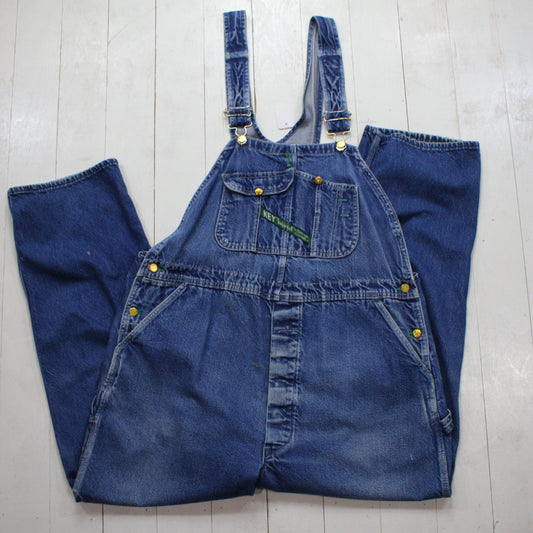 1990s Key Imperial Denim Overalls Size 42x29.5