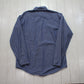 1980s/1990s Key Imperial Long Sleeve Chambray Mechanic Work Shirt Made in USA Size L/XL