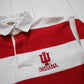 1990s/2000s Indiana University Striped Longsleeve Barbarian Rugby Shirt Made in Canada Size M