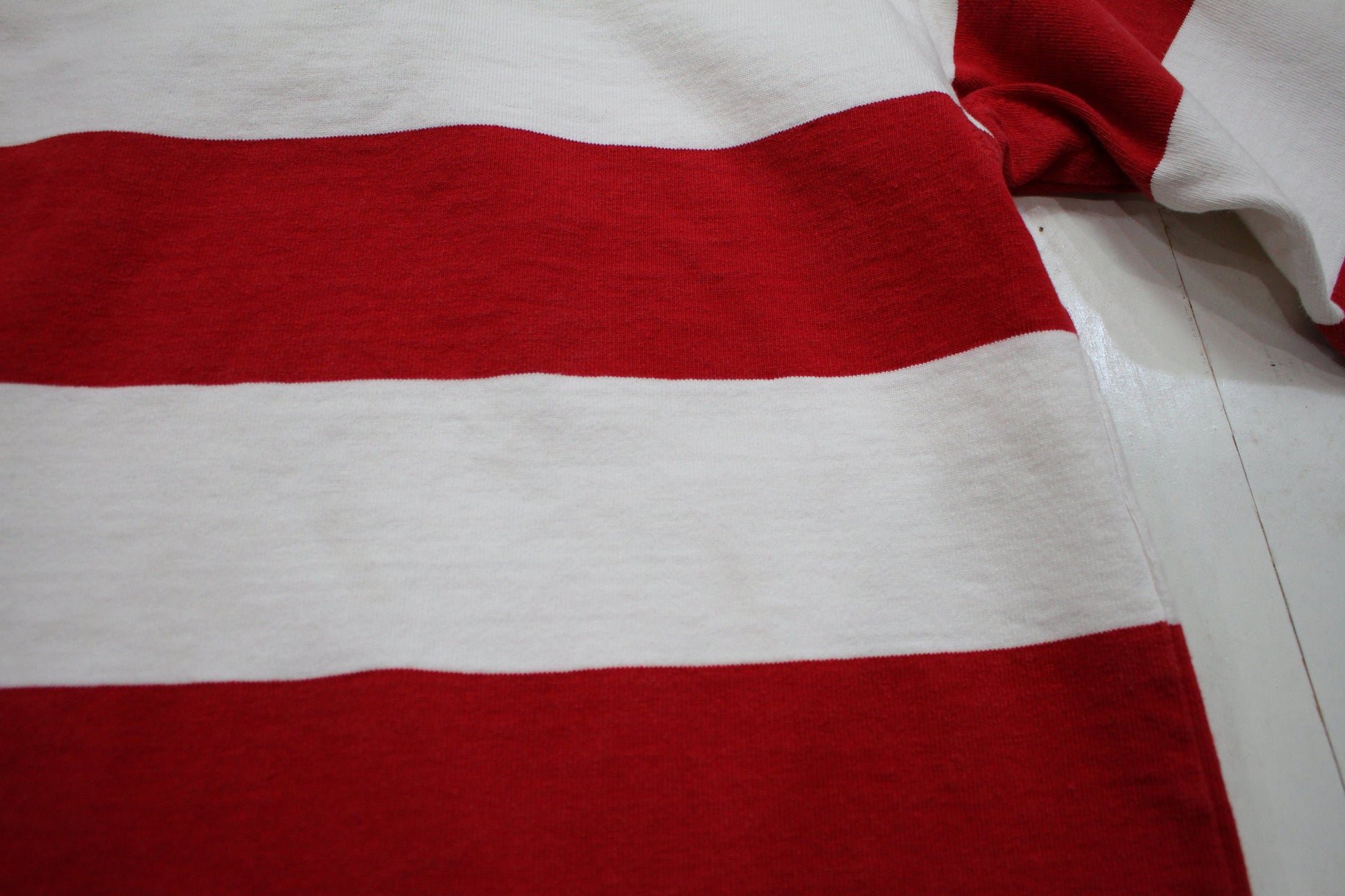 1990s/2000s Indiana University Striped Longsleeve Barbarian Rugby Shirt Made in Canada Size M