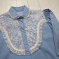 1980s Rockmount Tru-West Ranch Wear Pearl Snap Western Shirt Lace Detail Made in USA Womens Size L/XL