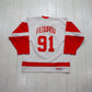 1990s CCM Detroit Red Wings Federov 91 NHL Hockey Replica Jersey Made in Canada Size S