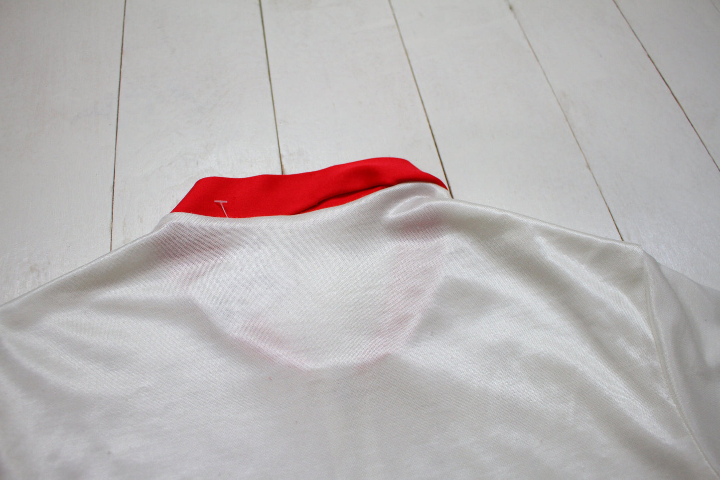 1980s/1990s Blank White Cycling Jersey Size S/M