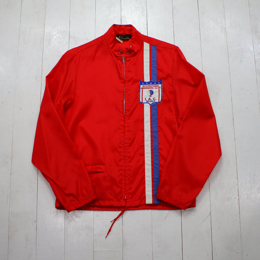 1970s Styled by Champion International Aerobatic Club Patch Nylon Shell Flyer Windbreaker Jacket Made in USA Size M