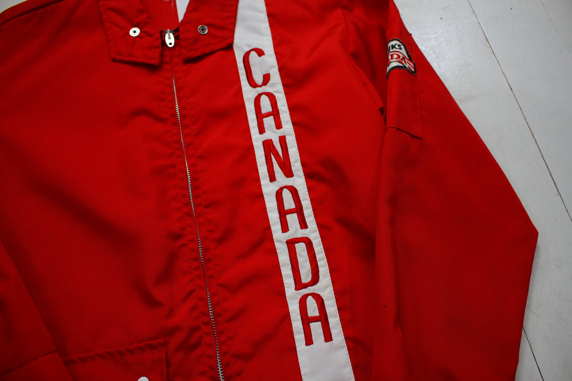 1960s Canada Aerobatics Austria Patch Flight Windbreaker Shell Jacket M