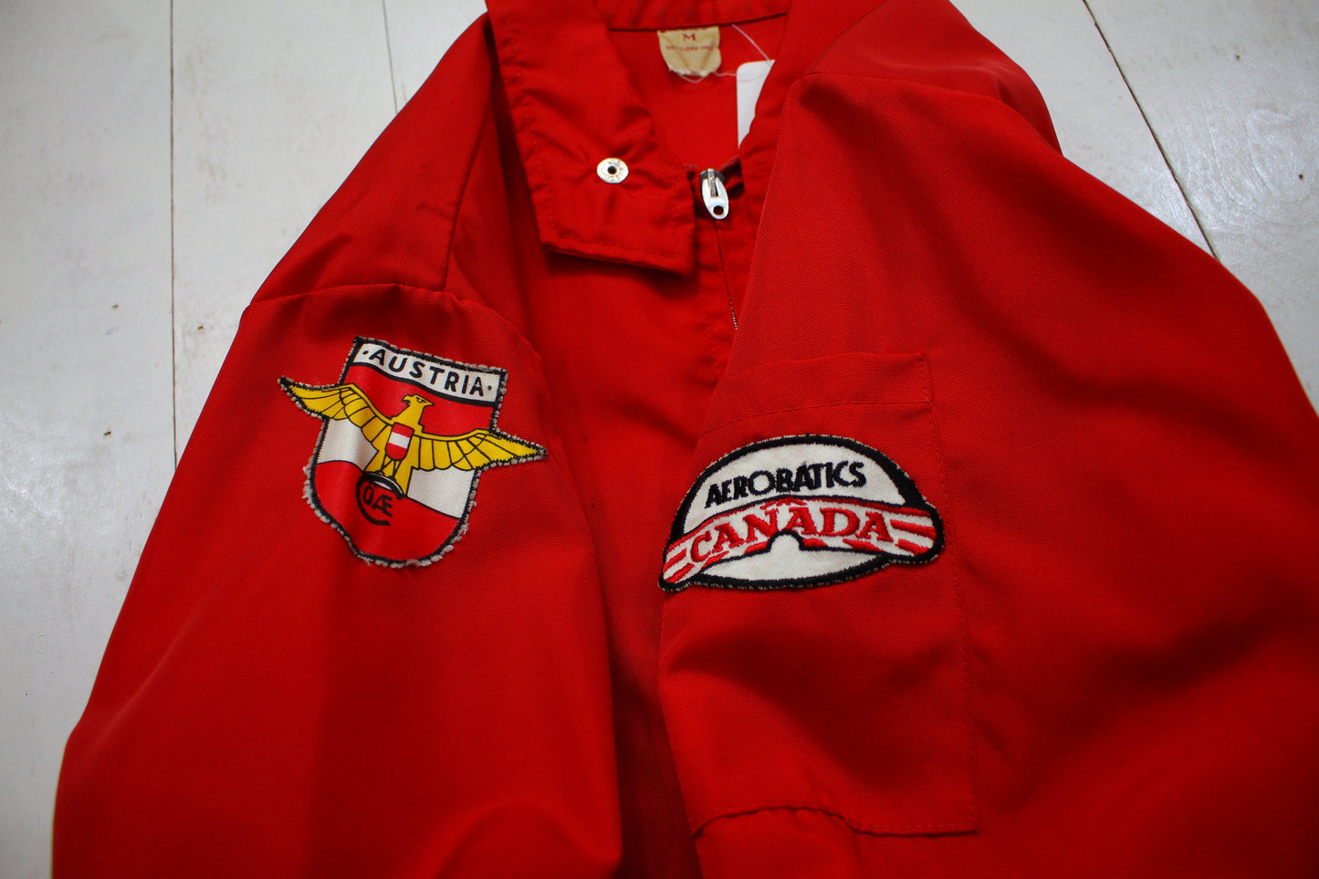 1960s Canada Aerobatics Austria Patch Flight Windbreaker Shell Jacket M