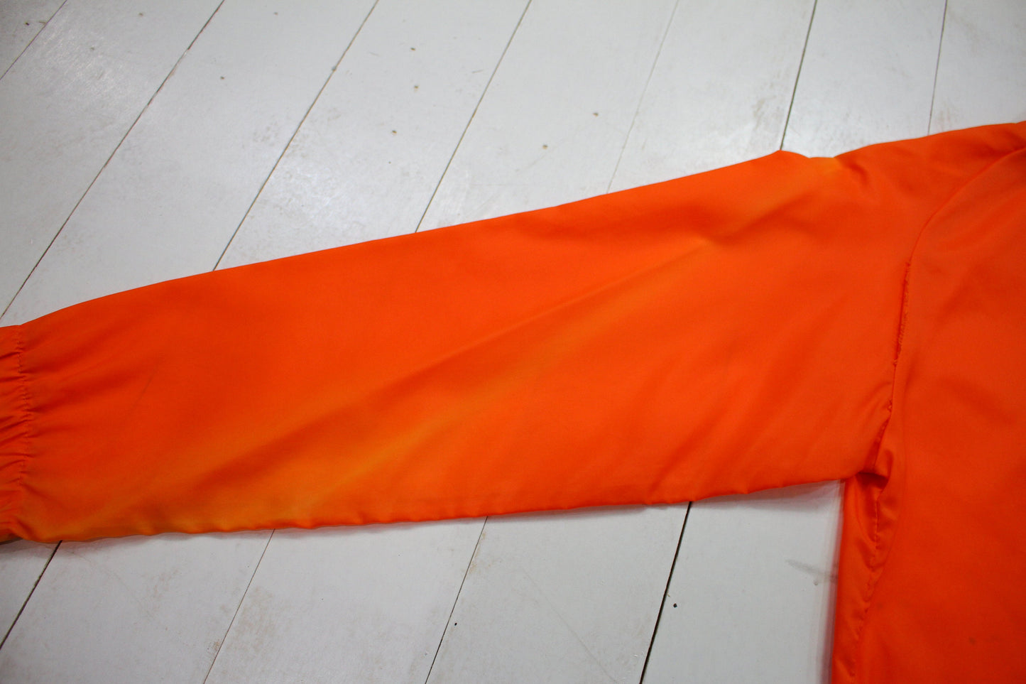 1970s/1980s Printwear Orange Nylon Coach Windbreaker Jacket Made in USA Size S/M