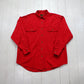 1990s Eddie Bauer Red Button Up Shirt Size M