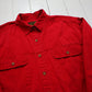 1990s Eddie Bauer Red Button Up Shirt Size M