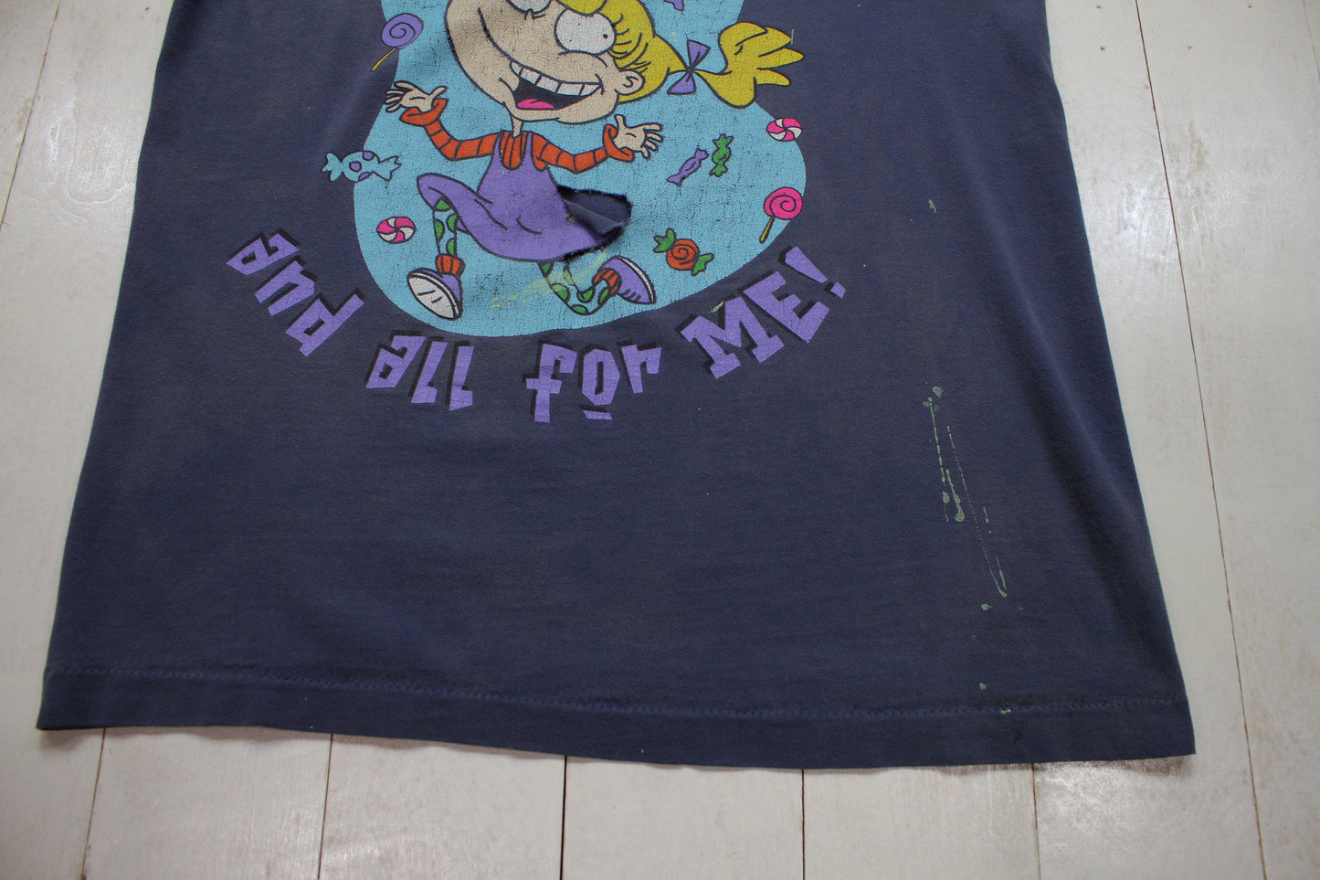 1990s 1996 Nickelodeon Rugrats Angelica None for All and All for Me T-Shirt Size M