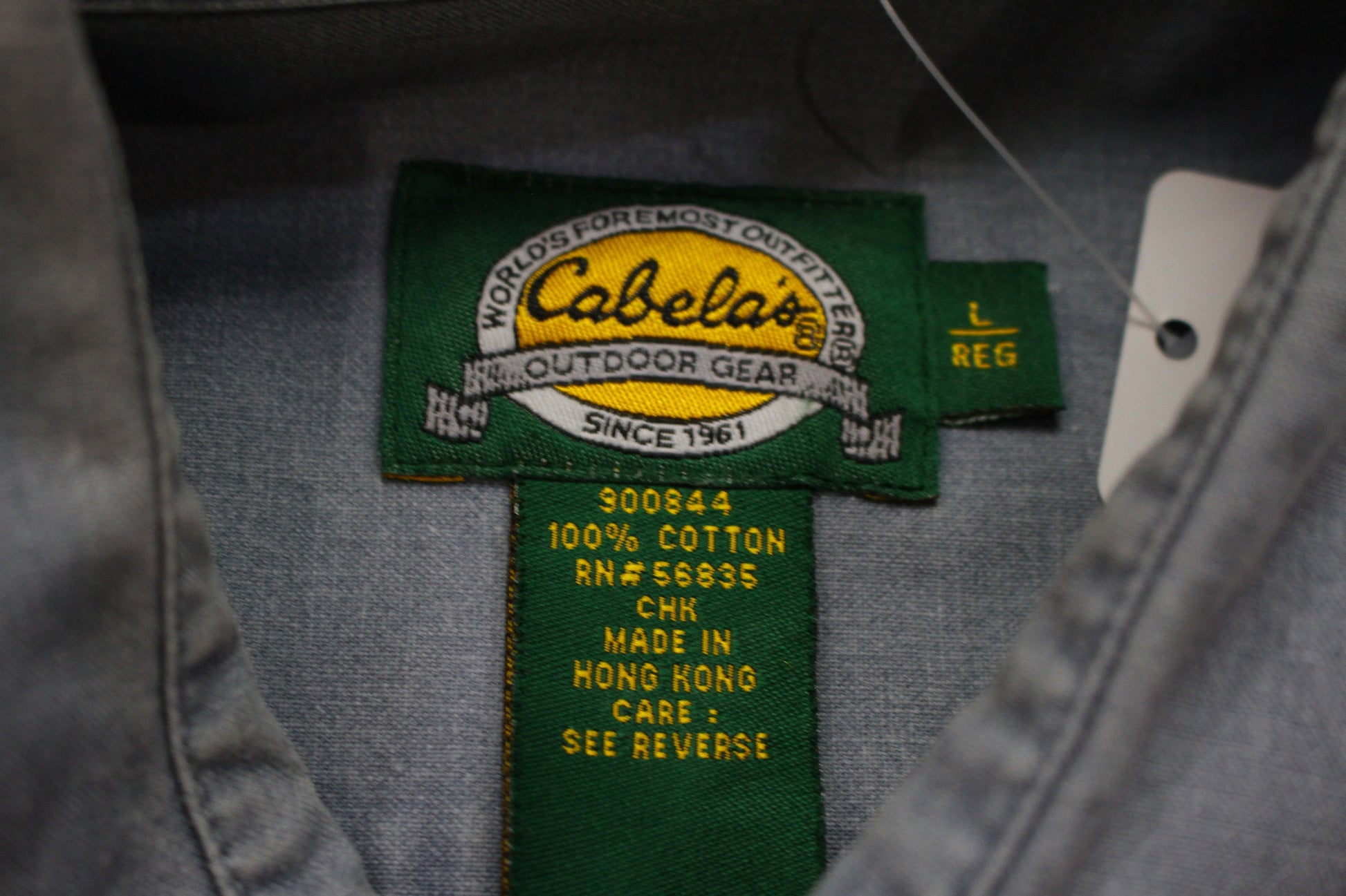 1990s Cabela's Chambray Safari Shirt Size L/XL