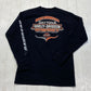 2000s 2005 Y2K Harley-Davidson Daytona Beach Florida Long Sleeve Pocket T-Shirt Made in USA Size L