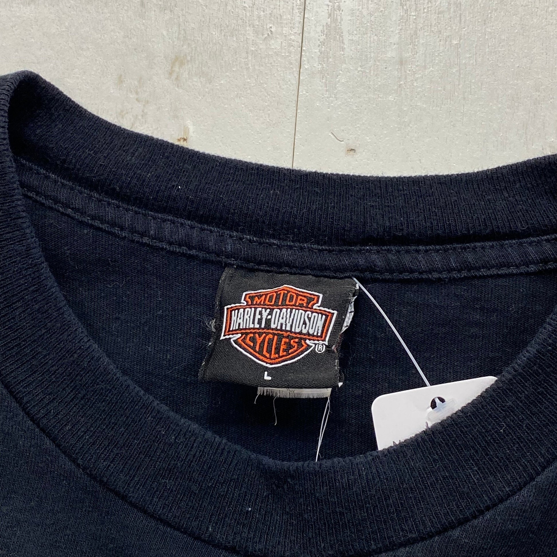 2000s 2005 Y2K Harley-Davidson Daytona Beach Florida Long Sleeve Pocket T-Shirt Made in USA Size L