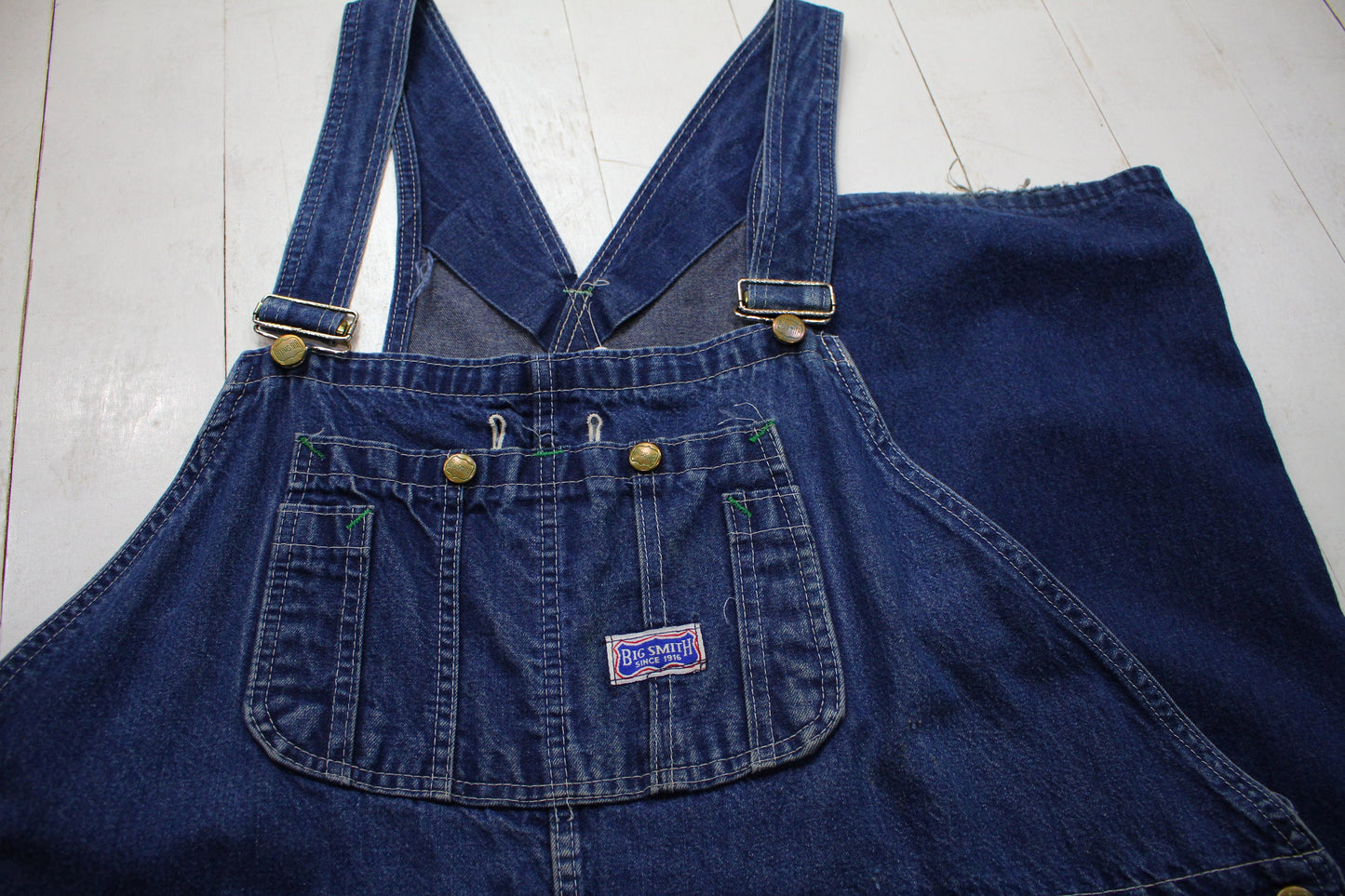 1990s Big Smith Denim Overalls Size 46x31