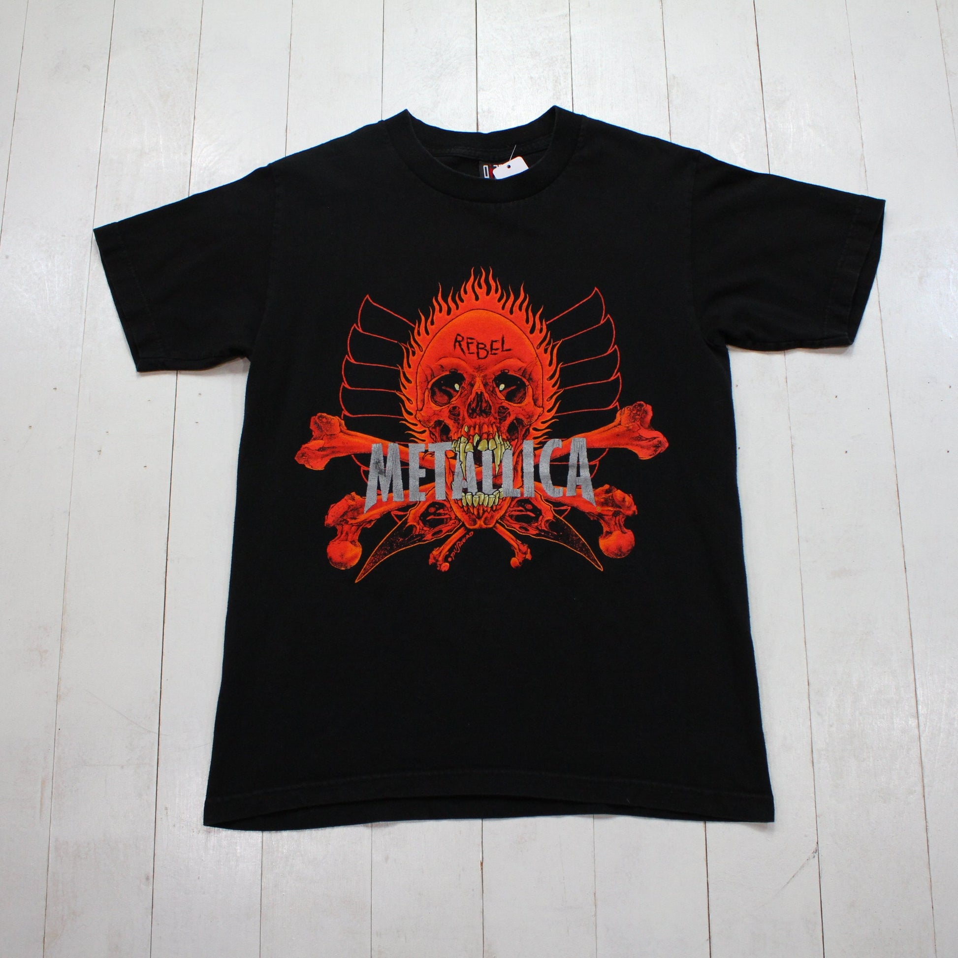 1990s Giant Metallica Pushead Rebel T-Shirt Size M