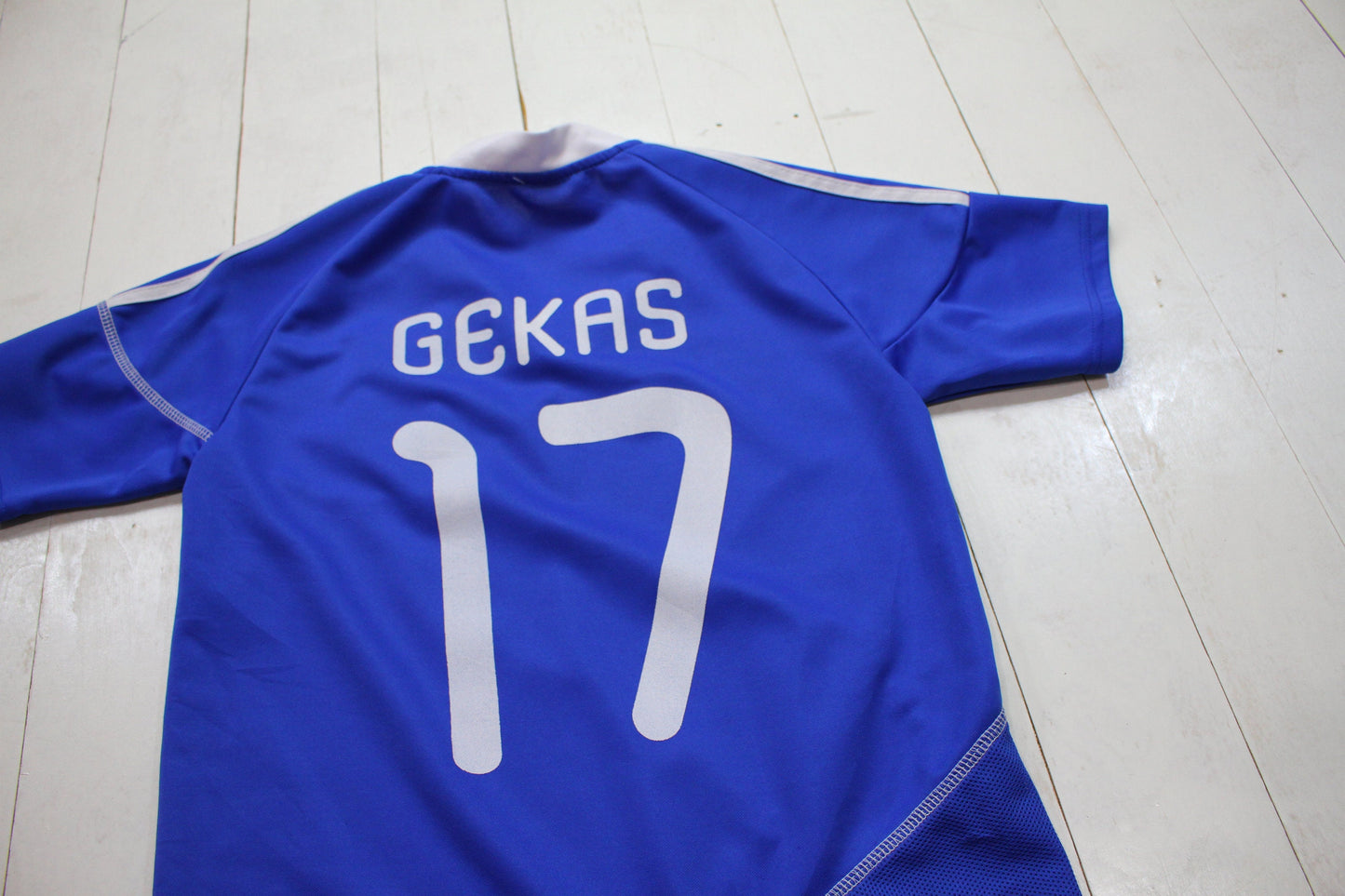 2010s 2010 Greek National Team Gekas 17 Replica Soccer Jersey Size XS/S