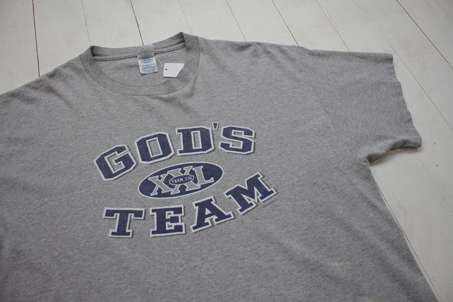 2000s Y2K God's Team 3:16 Religious Jesus T-Shirt Size XL