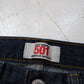 2010s Levi's 501 Dark Blue Denim Jeans Size 31x32.5