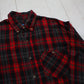 1990s/2000s BTC Plaid Flannel Button Down Shirt Size M