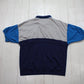 1980s Colourblock Shortsleeve Collared Sweatshirt Size L