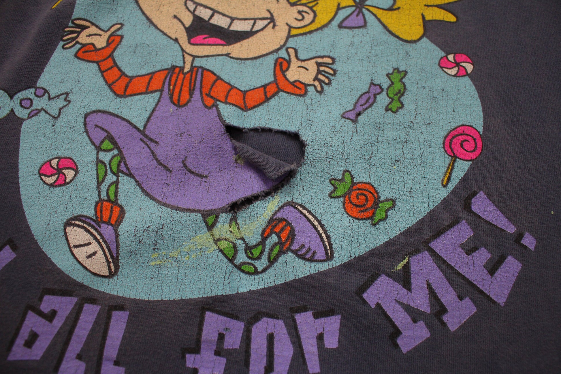 1990s 1996 Nickelodeon Rugrats Angelica None for All and All for Me T-Shirt Size M