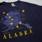 1990s/2000s Y2K Alaska Map Souvenir T-Shirt Size XXL