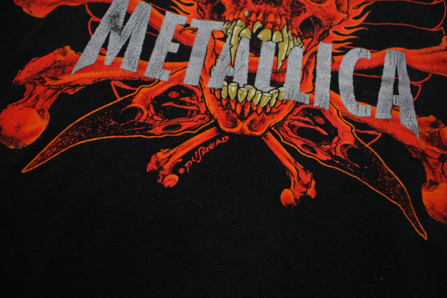 1990s Giant Metallica Pushead Rebel T-Shirt Size M