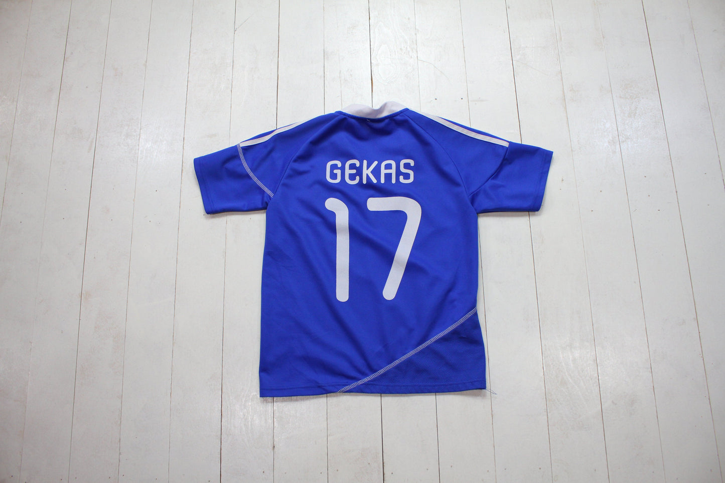 2010s 2010 Greek National Team Gekas 17 Replica Soccer Jersey Size XS/S