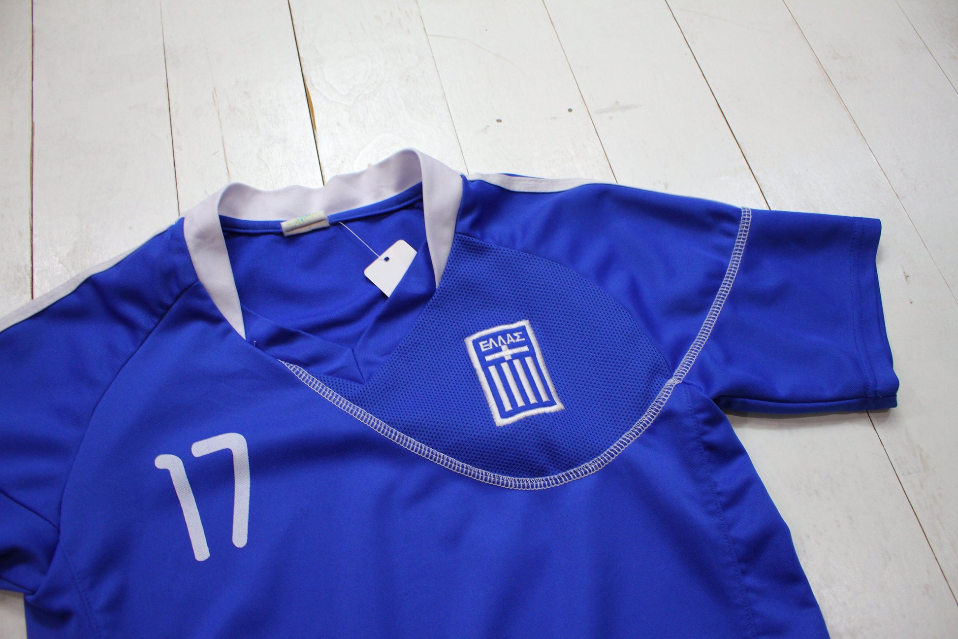 2010s 2010 Greek National Team Gekas 17 Replica Soccer Jersey Size XS/S