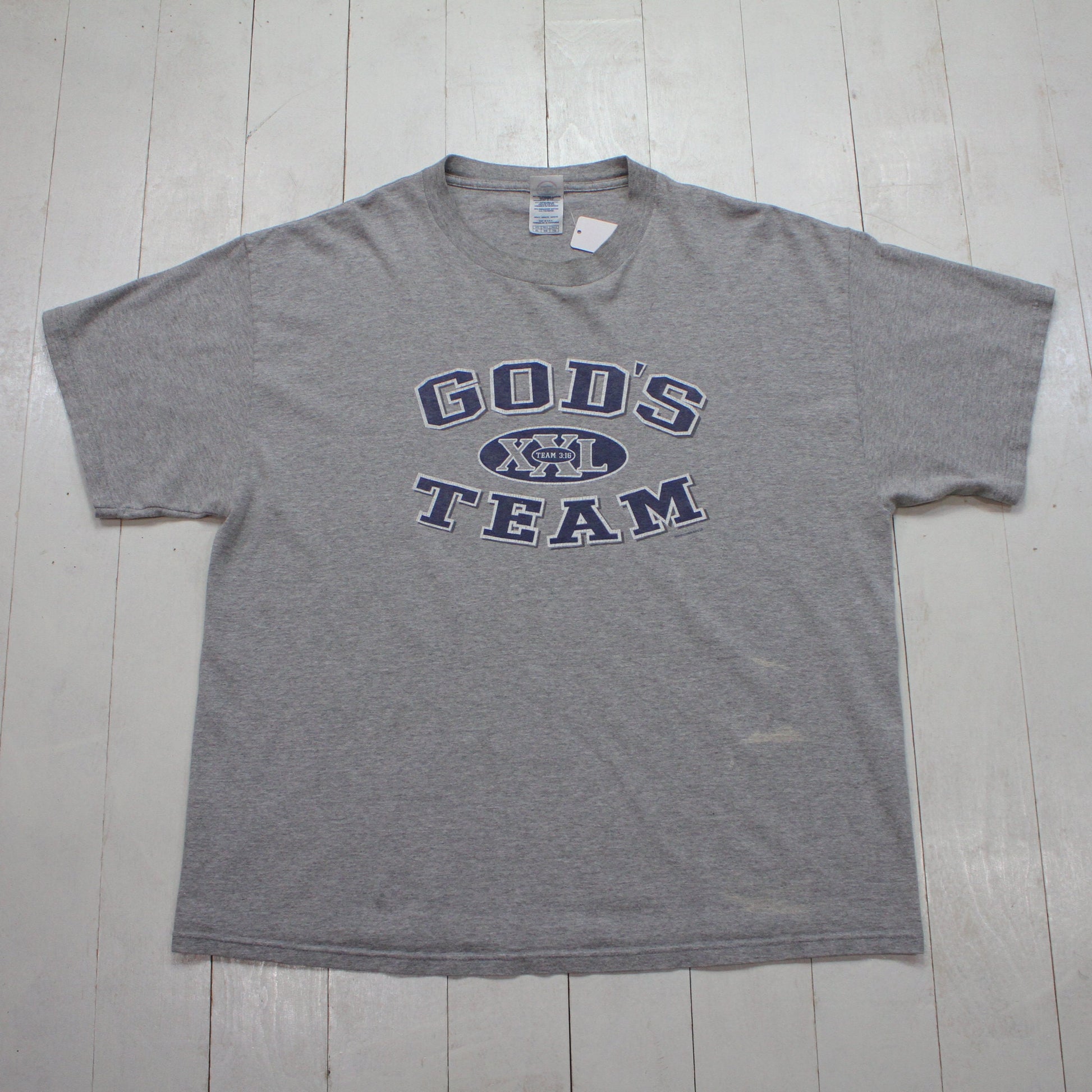 2000s Y2K God's Team 3:16 Religious Jesus T-Shirt Size XL