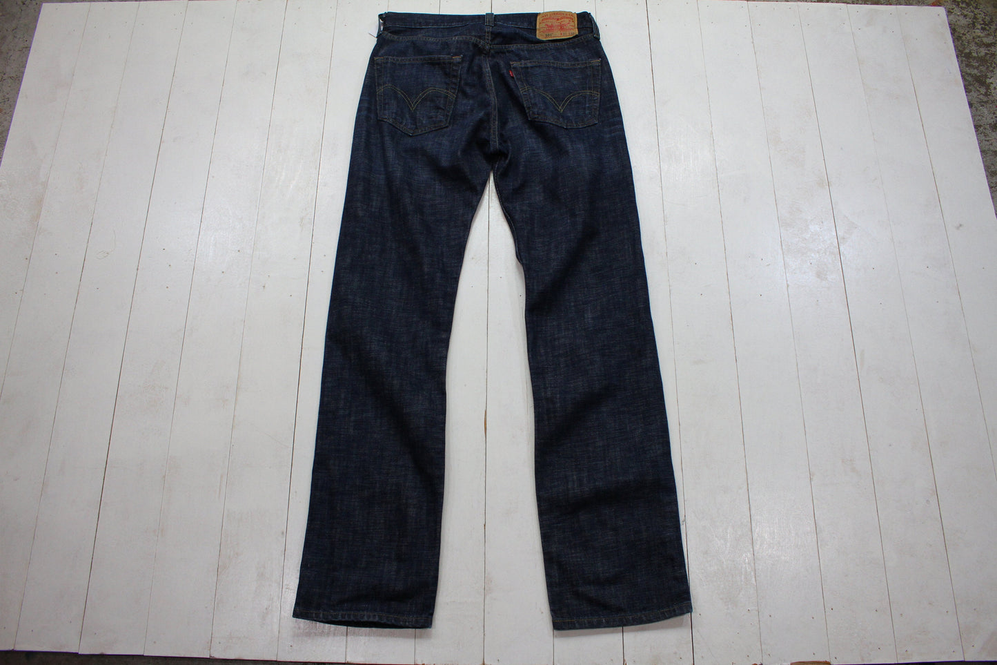 2010s Levi's 501 Dark Blue Denim Jeans Size 31x32.5