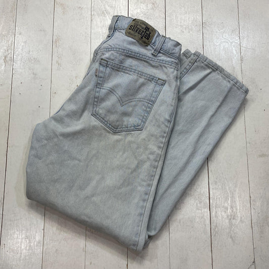 1990s 1994 Levi's Silvertab Loose Fit Tapered Leg Lightwash Denim Jeans Made in USA Size 32x29.5