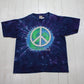 1990s Joe's Crab Shack Peace Love & Crabs Tie Dye T-Shirt Made in USA Size XL