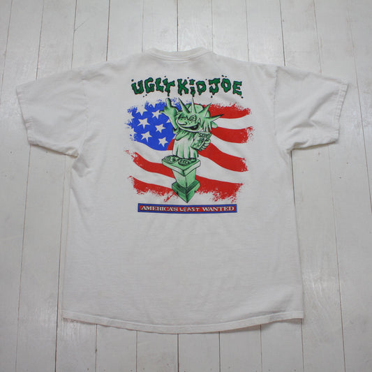 1990s Ugly Kid Joe America's Least Wanted Band T-Shirt Made in USA Size L/XL