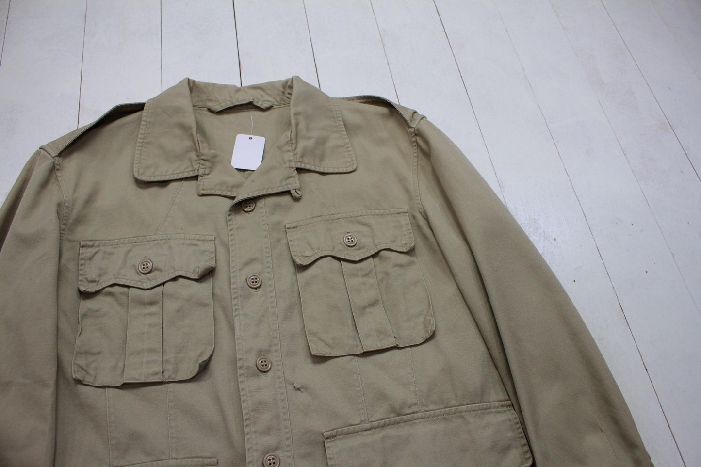 1950s/1960s US Air Force Khaki 4 Pocket Safari Shirt Jacket Size S/M