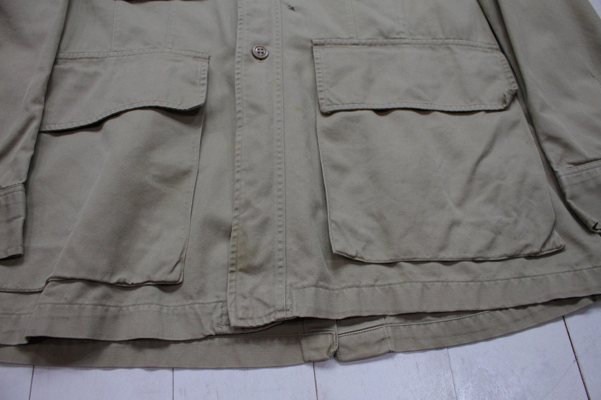 1950s/1960s US Air Force Khaki 4 Pocket Safari Shirt Jacket Size S/M