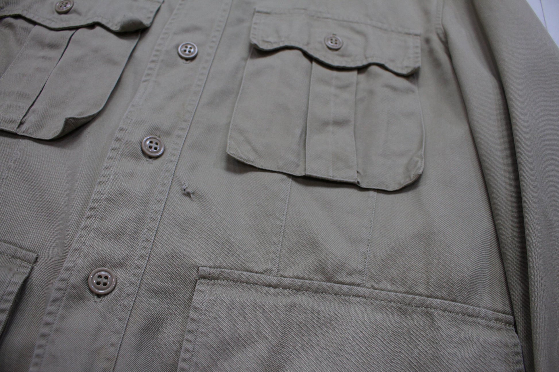 1950s/1960s US Air Force Khaki 4 Pocket Safari Shirt Jacket Size S/M