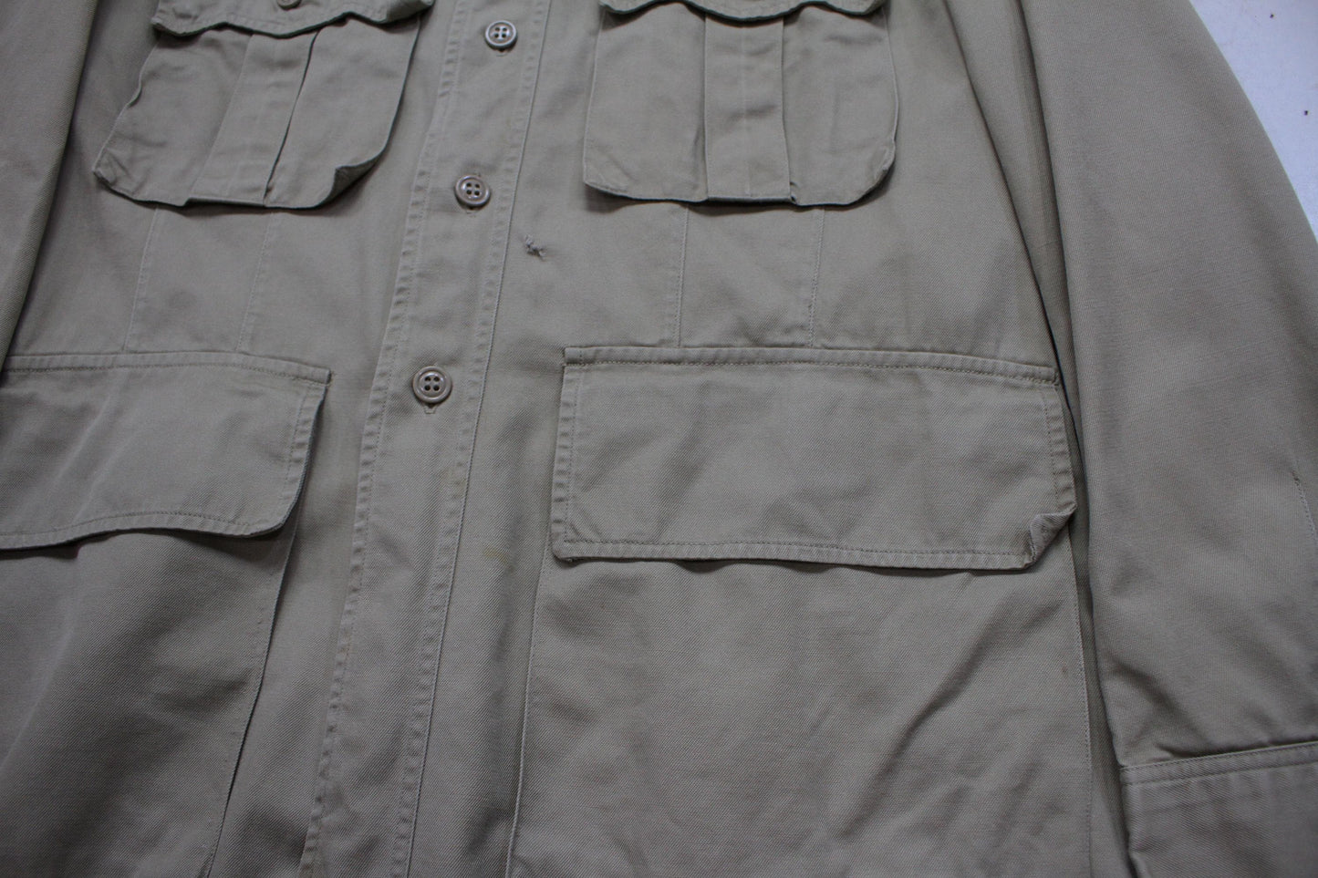 1950s/1960s US Air Force Khaki 4 Pocket Safari Shirt Jacket Size S/M