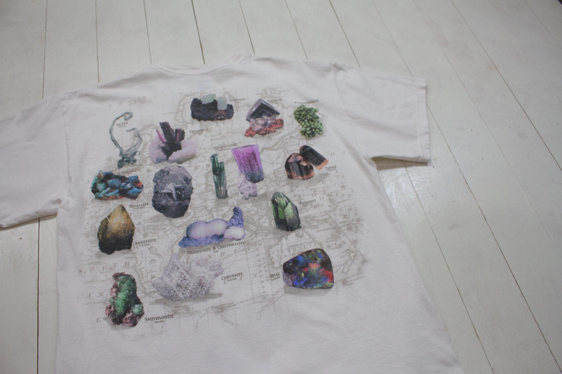 2010s 2010 WIld Cotton Geology Map Lincoln Caverns Souvenir T-Shirt Size L