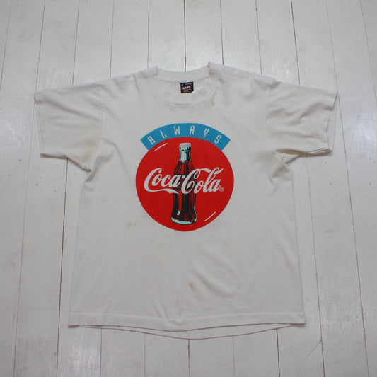 1990s Fruit of the Loom Always Coca Cola Coke T-Shirt Made in USA Size M/L