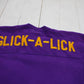 1980s/1990s Delta Phi Epsilon Glick-A-Lick Embroidered Sorority Ringer T-Shirt Made in USA Size XS/S